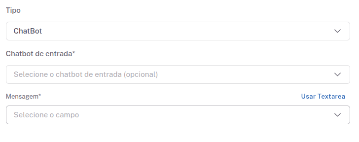 Configuração do tipo Chatbot