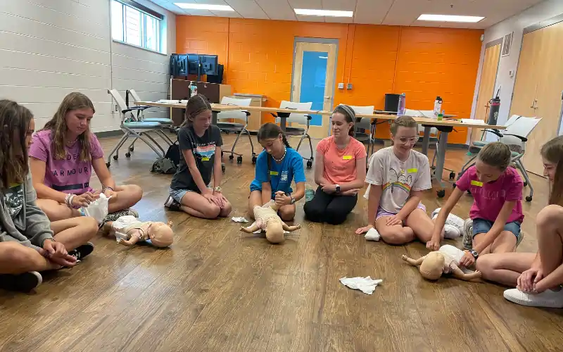 Red Cross babysitting course in Mississauga and Hamilton with youth learning child safety, first aid, and emergency response skills from certified instructors
