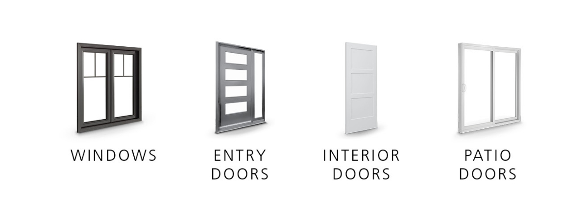 Product shot of Windows, Entry Doors, Interior Doors, and Patio Doors