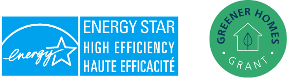 Energy Star High Efficiency logo | Greener Homes Grant logo