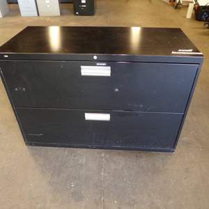 Wide Two Drawer HON Filing Cabinet (Metal)