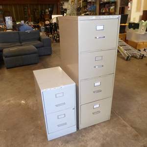 Filing Cabinets Lot - 2 Pieces, 3 and 4 Drawer