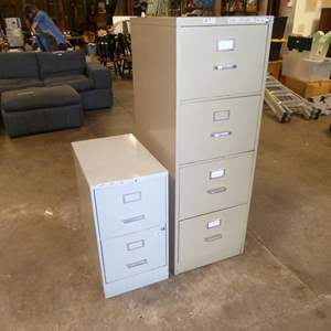 Filing Cabinets Lot - 2 Pieces, 3 and 4 Drawer