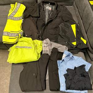  Workwear Apparel Lot - Jackets, Safety Vests, Shirts, Pants & More 